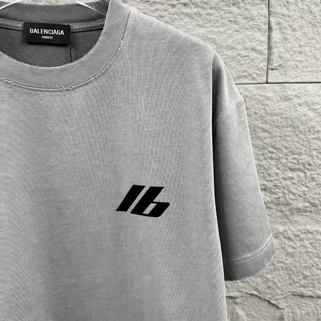 New letter flocking T-shirt