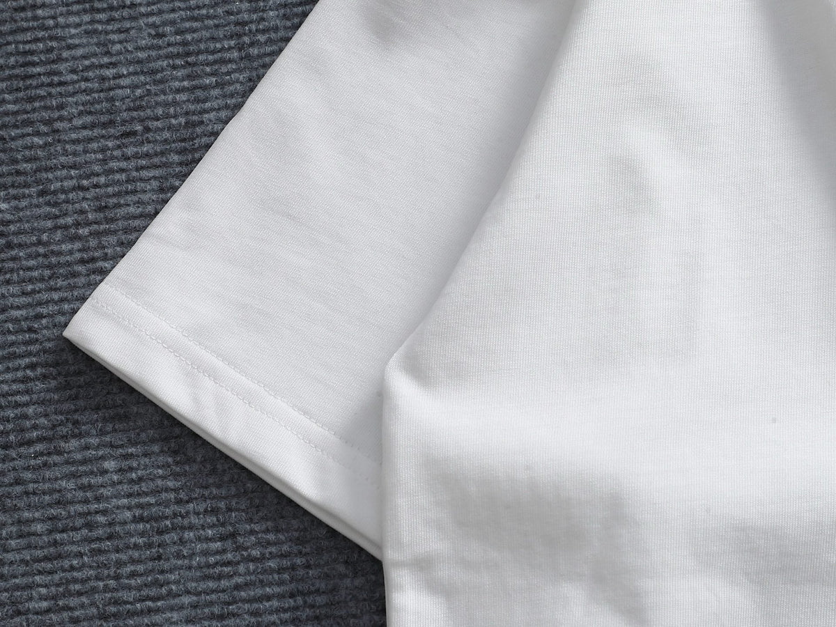 Classic Embroidered Round Neck T-shirt with Back