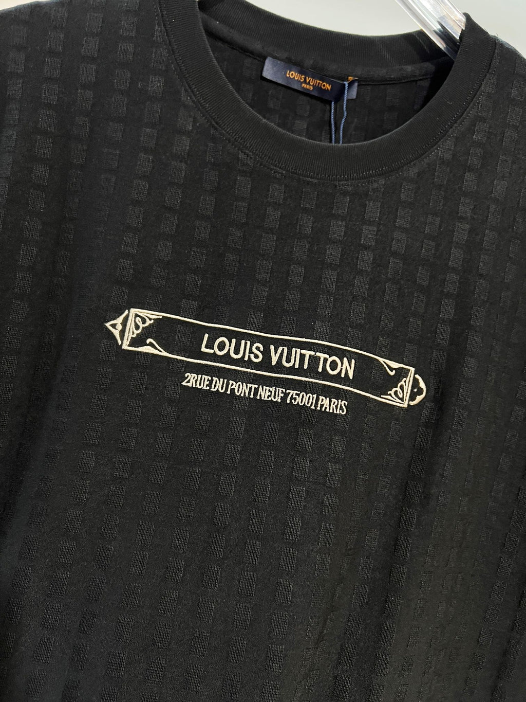 High density gold embroidered T-shirt