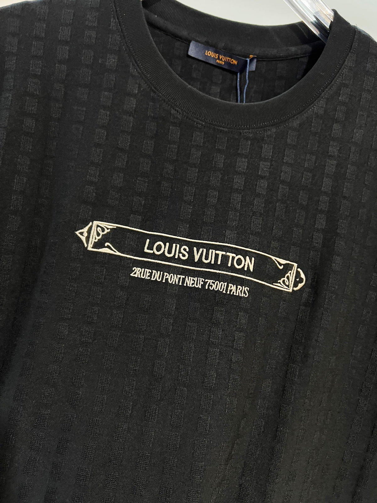 High density gold embroidered T-shirt