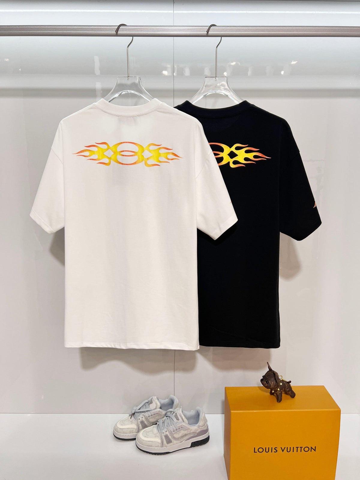 New Flame Pattern Letter T-shirt
