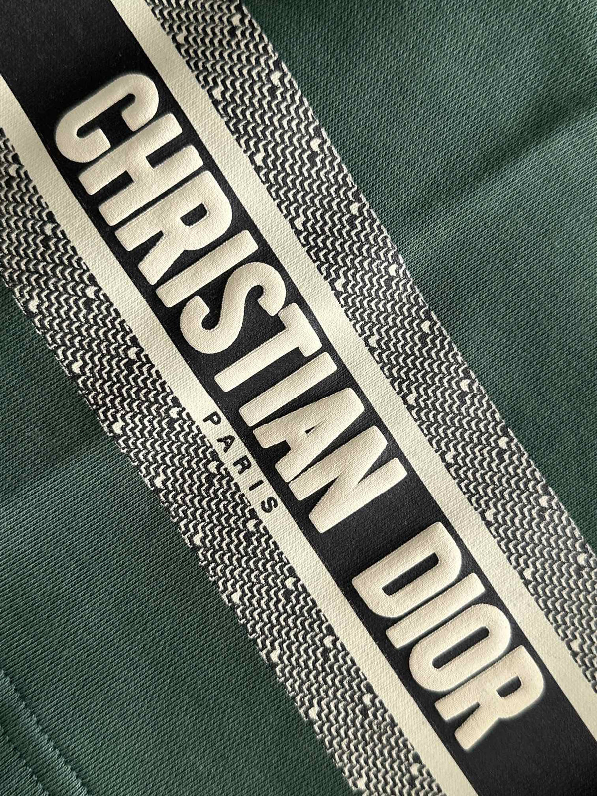 Plush striped letter casual shorts
