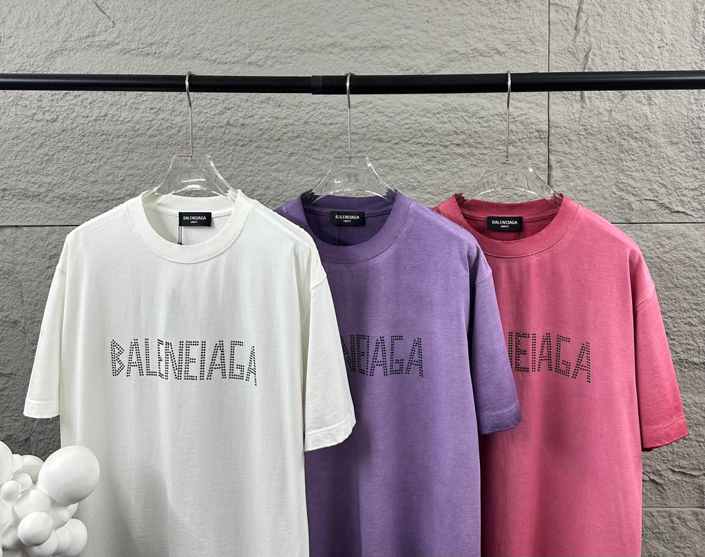 Hot stamping+hot drilling process pure cotton fabric short sleeved T-shirt for both men and women