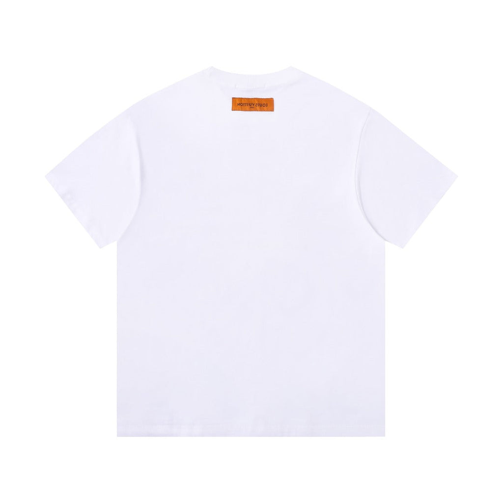 Hand drawn graffiti, splashed ink letters, logo, short sleeved shirt