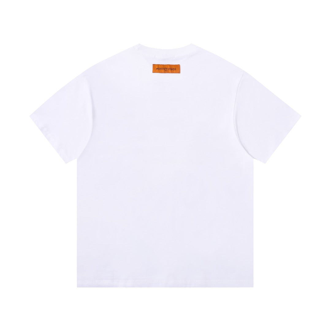 Hand drawn graffiti, splashed ink letters, logo, short sleeved shirt