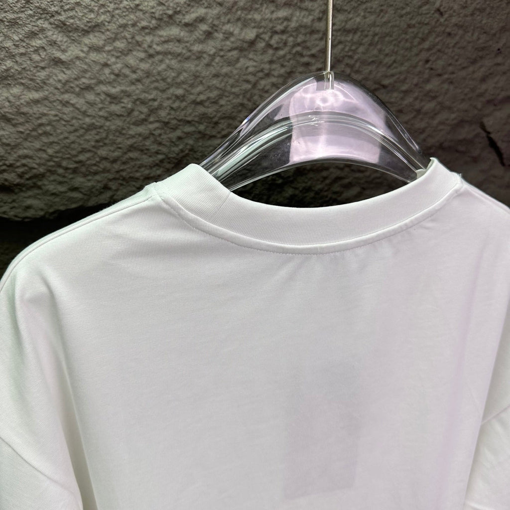 Letter logo couple's short sleeved T-shirt
