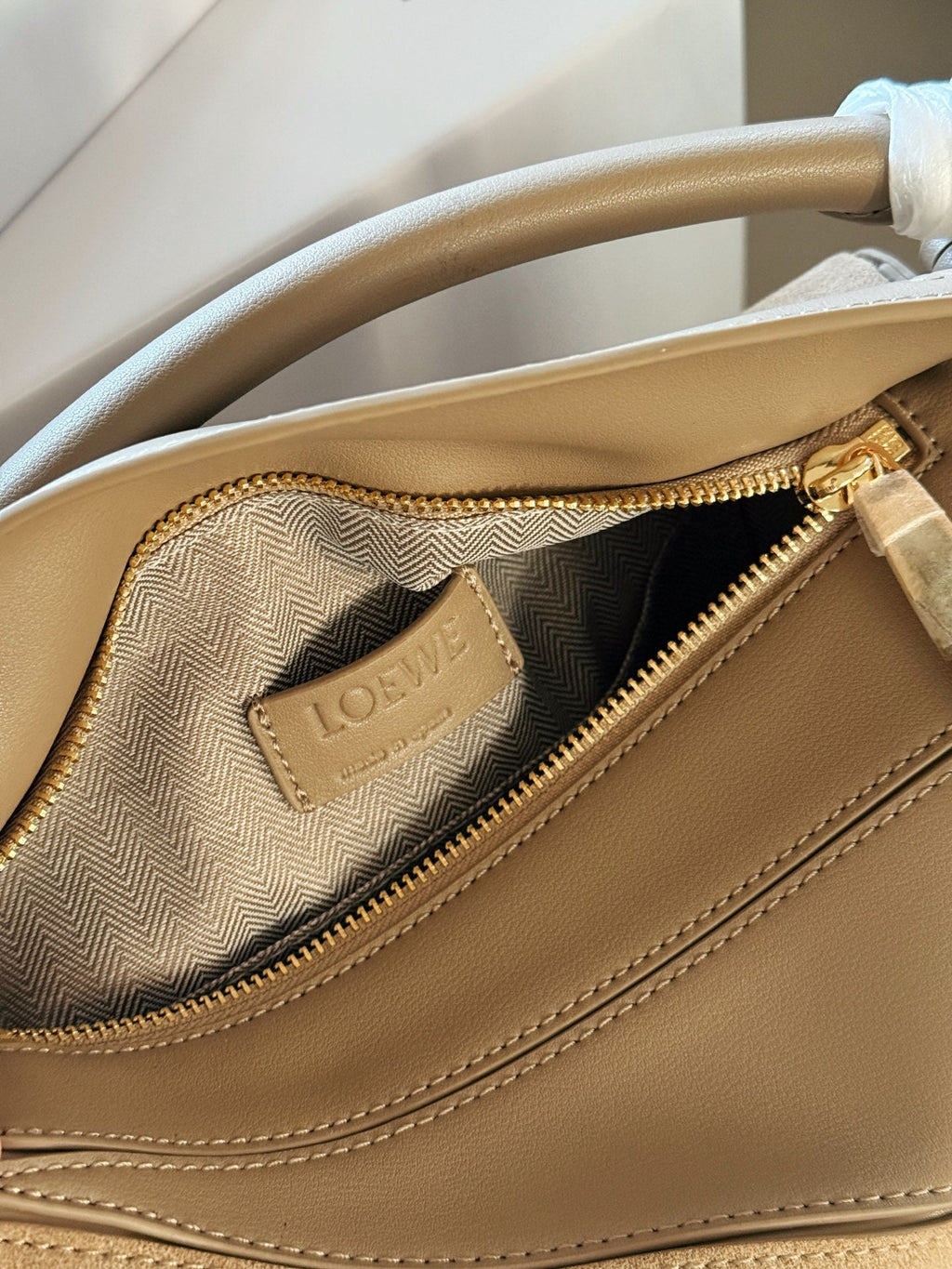 Matte leather patchwork color geometric bag cowhide