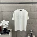 Wear and tear washed short sleeved T-shirt with distressed holes for both men and women