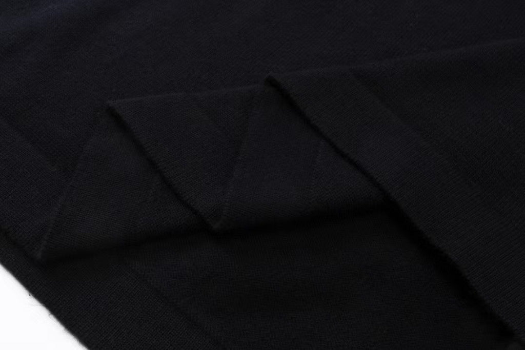 Jacquard knitted cotton short sleeved T-shirt