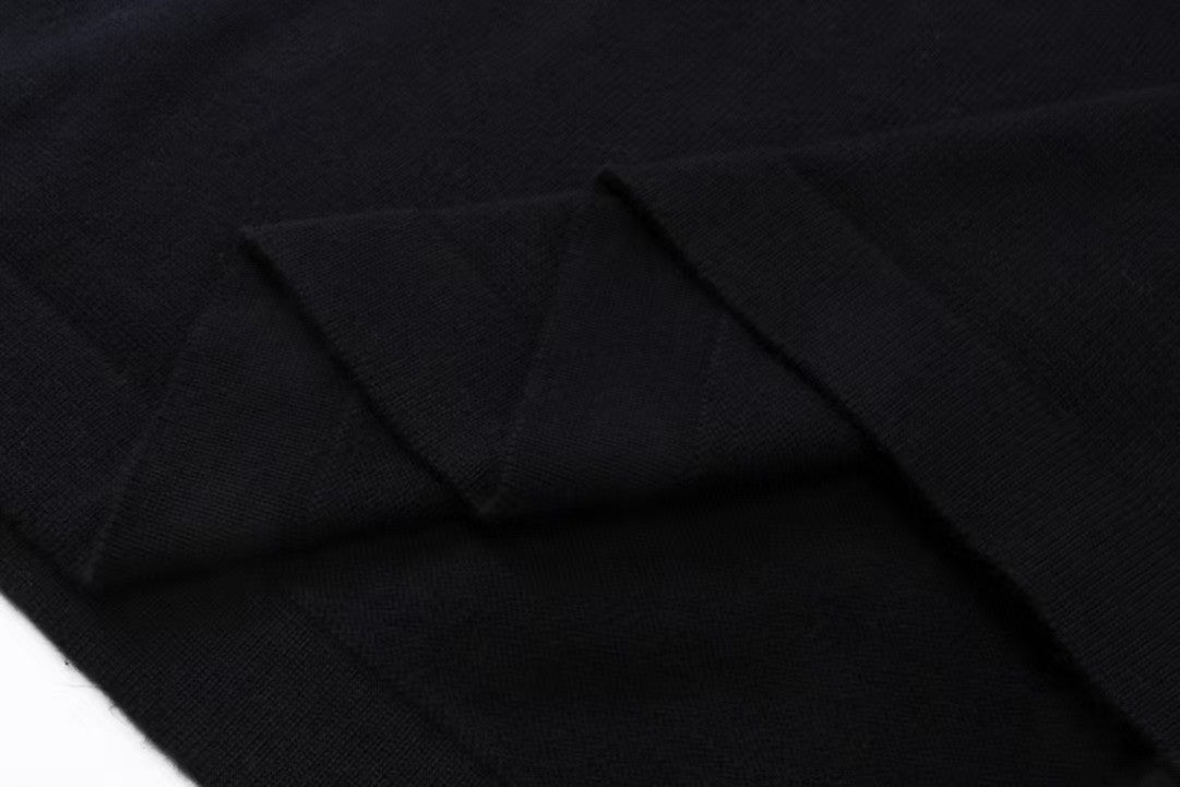 Jacquard knitted cotton short sleeved T-shirt