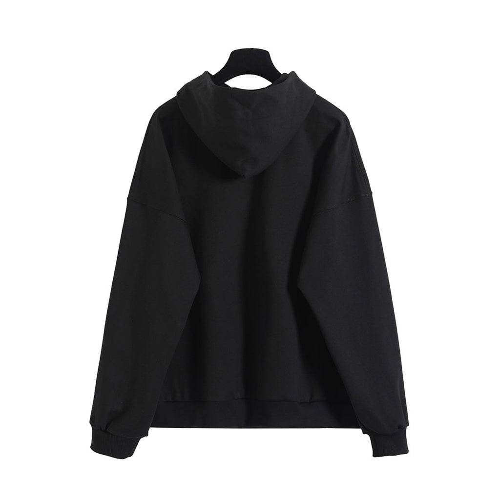 Half ring totem printed hooded sweatshirt