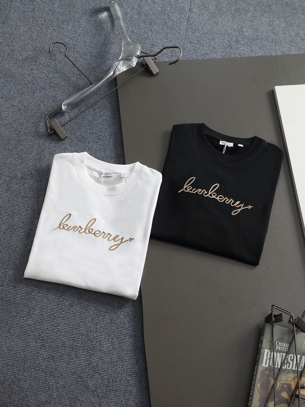 Classic Embroidered Round Neck T-shirt with Back