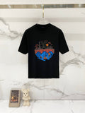 Landscape printed silicone letter T-shirt