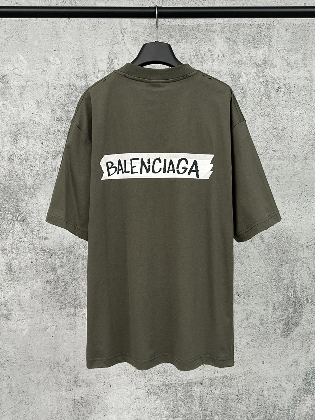 Washed and worn short sleeved T-shirt