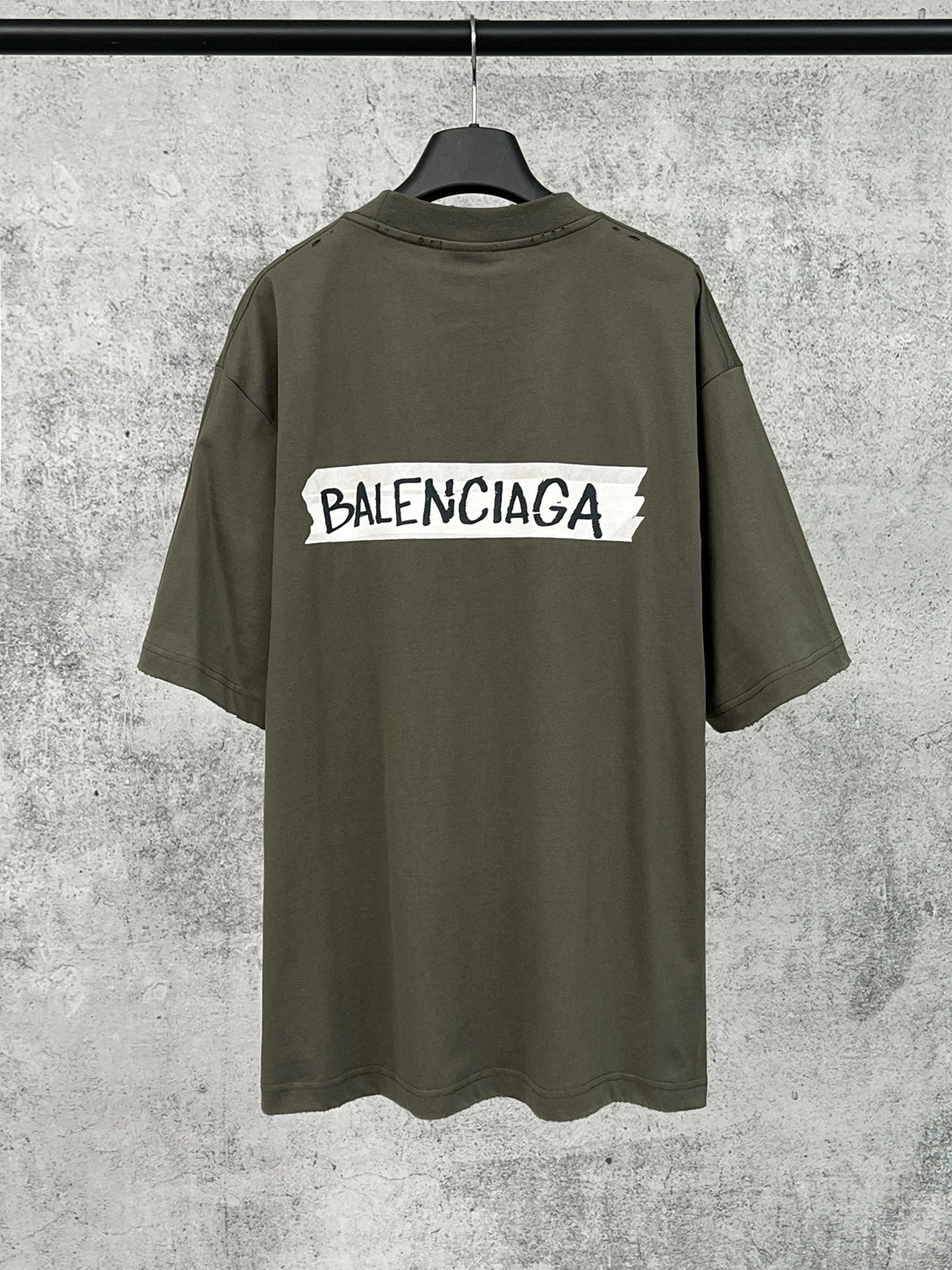 Washed and worn short sleeved T-shirt