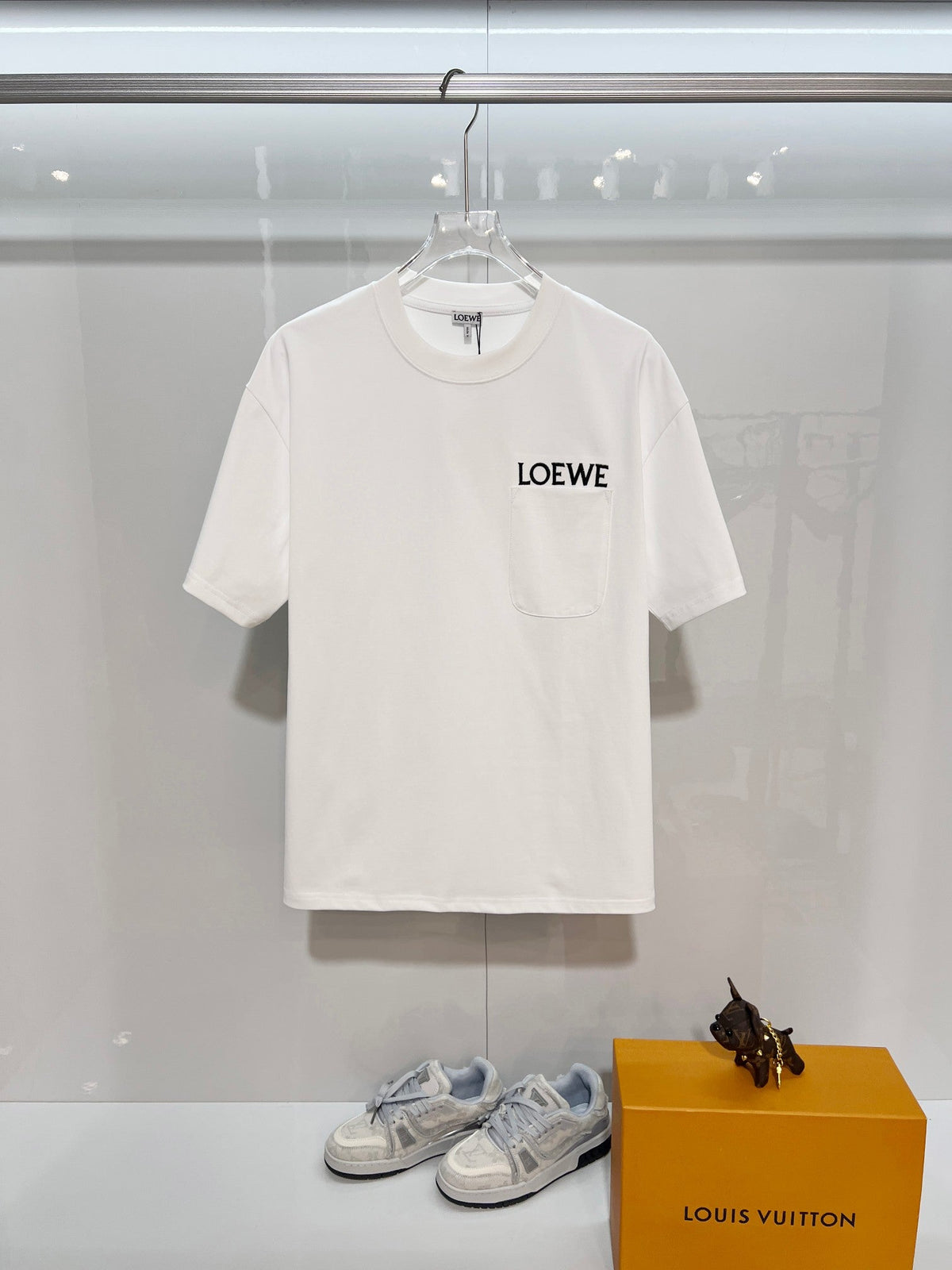 New original fabric splicing pocket T-shirt