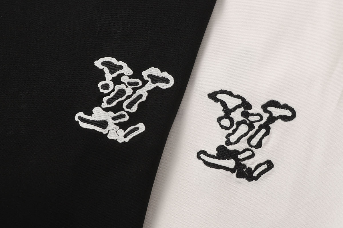 Cotton embroidered short sleeved T-shirt