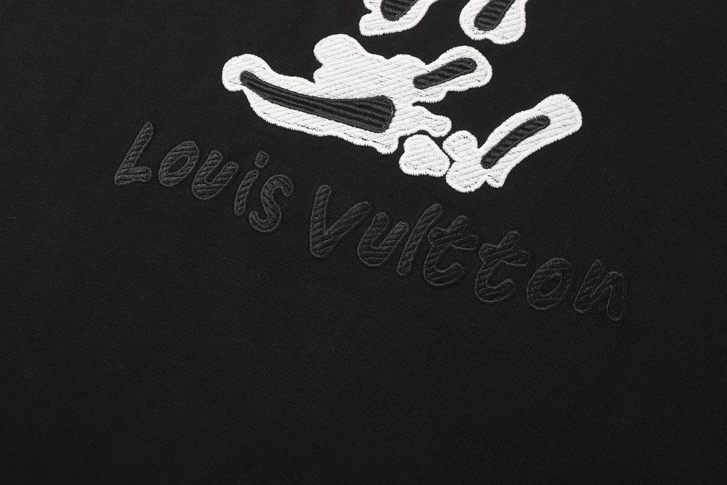 Cotton embroidered short sleeved T-shirt
