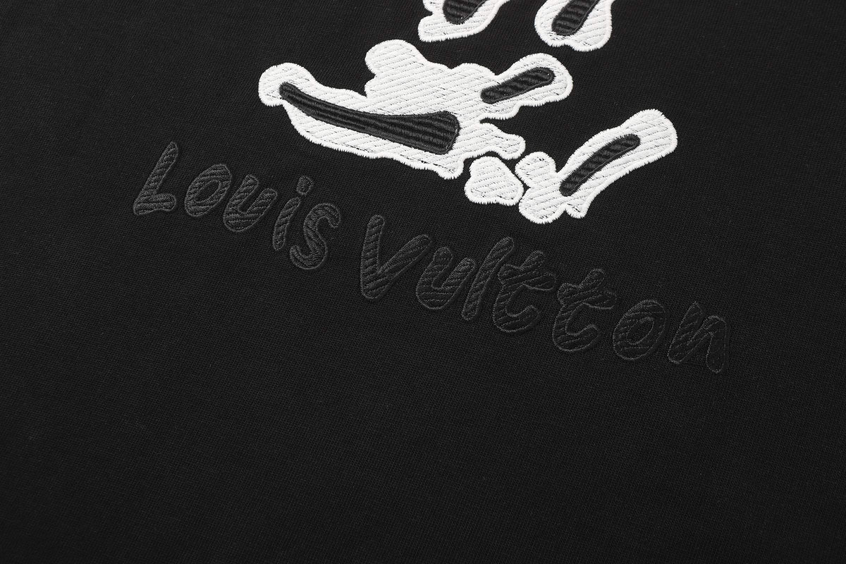Cotton embroidered short sleeved T-shirt