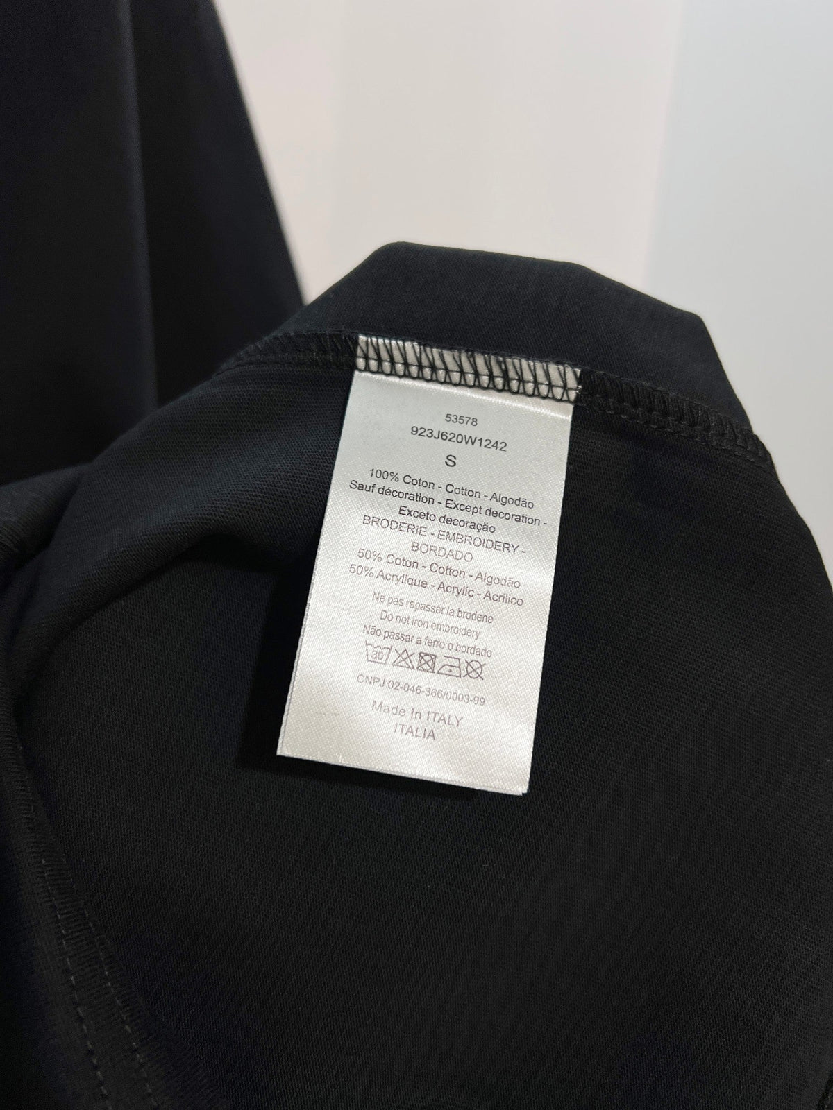 New slogan embroidered logo short sleeved shirt