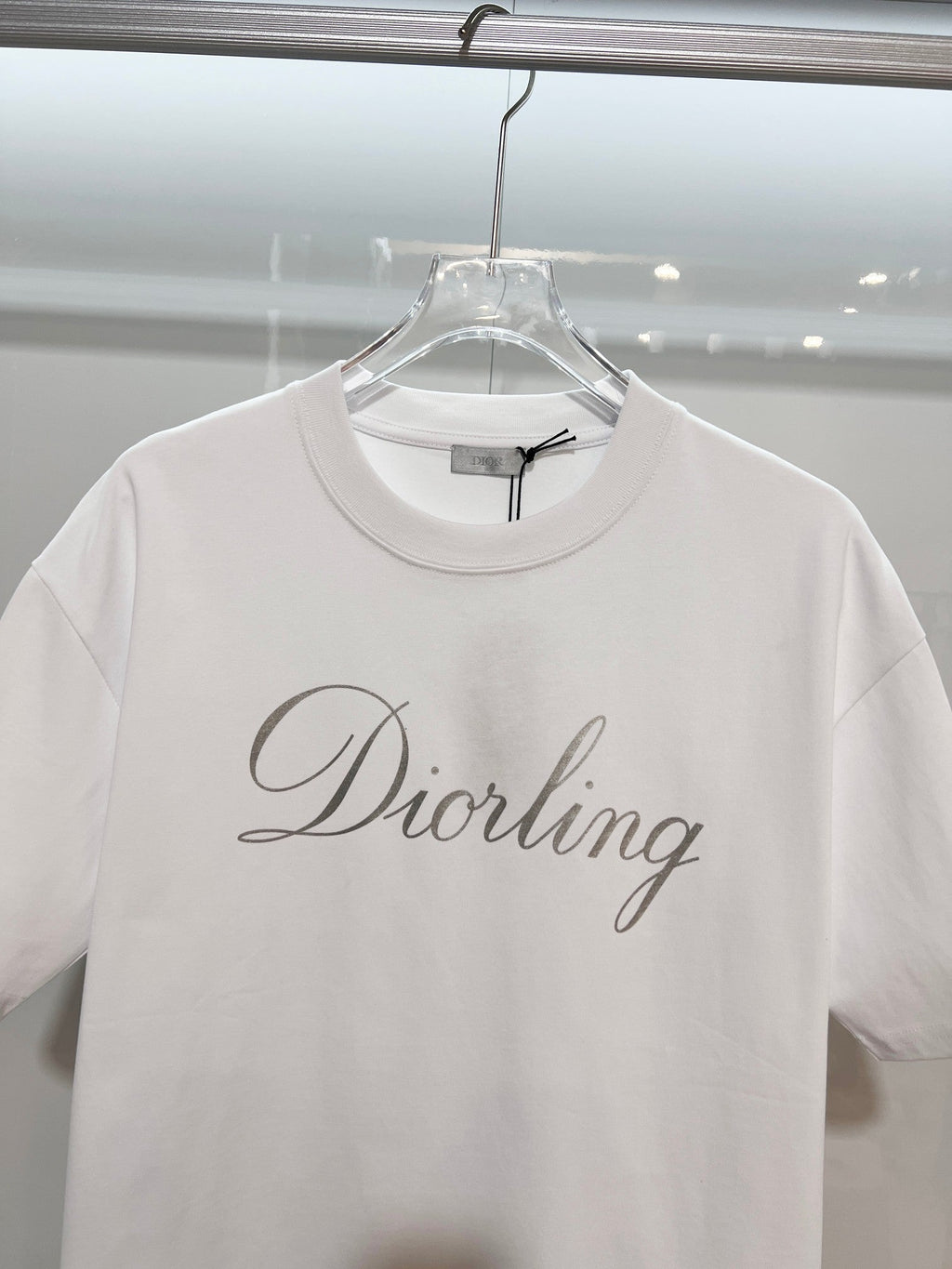 New silver letter short shirt