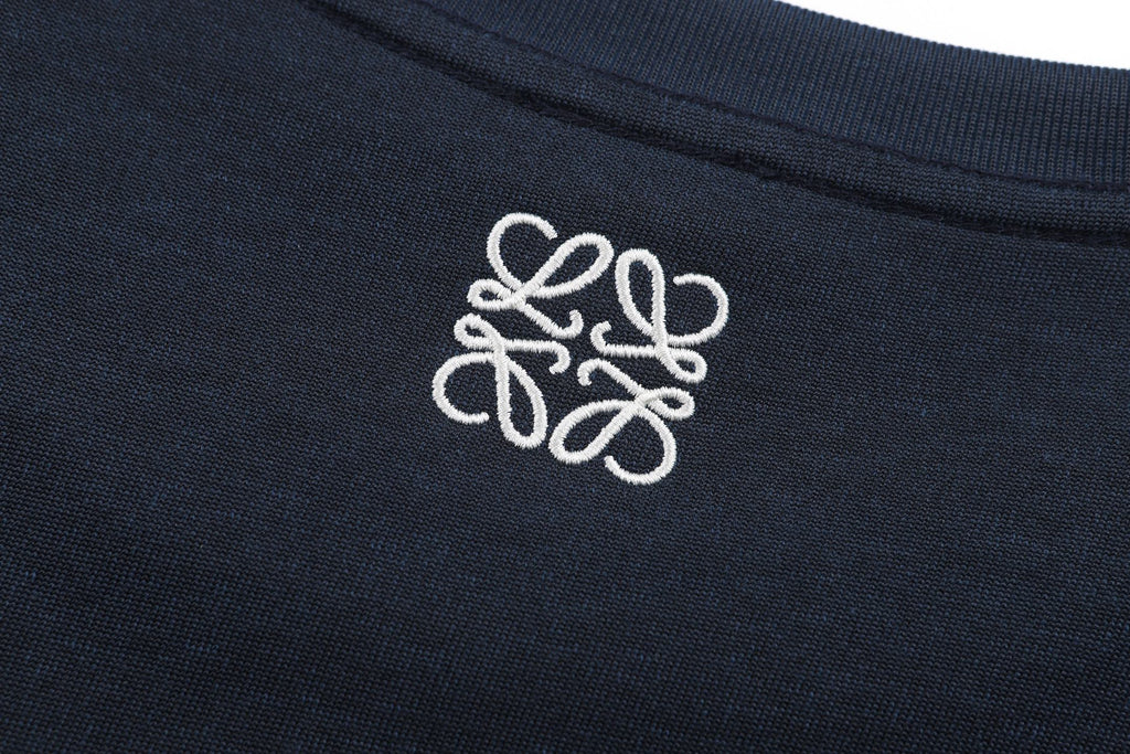 Cotton blend letter printed short sleeved T-shirt
