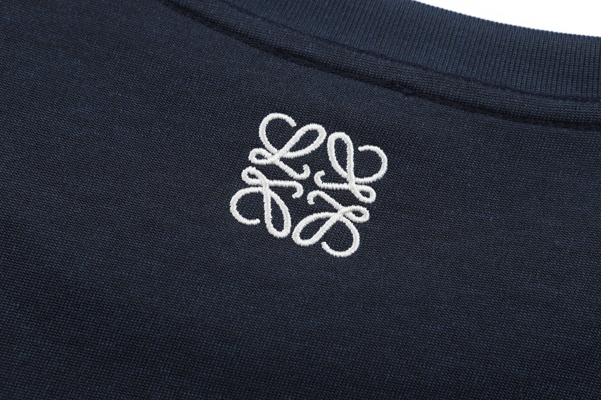 Cotton blend letter printed short sleeved T-shirt