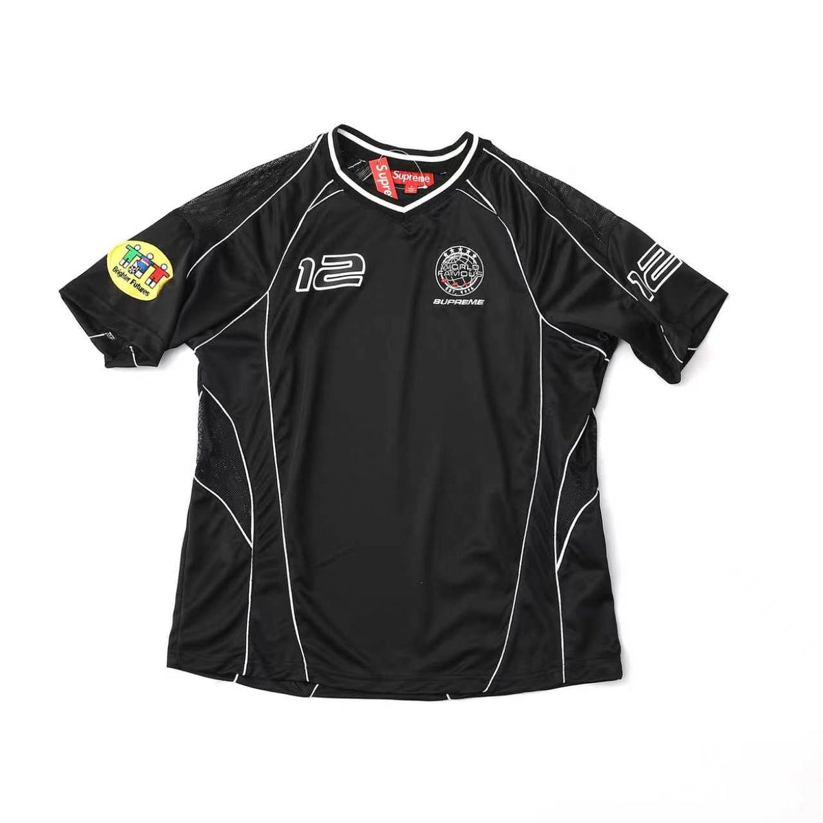 Embroidered patch short sleeved football jersey for both men and women