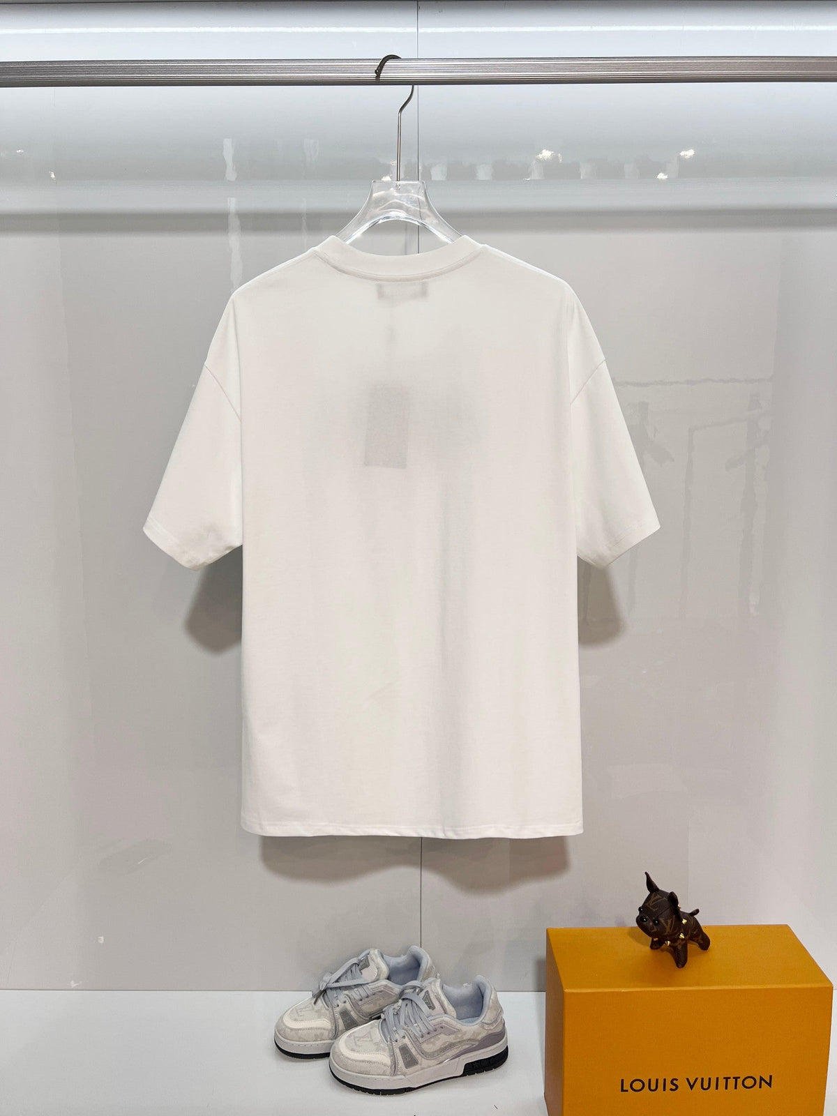 New three-dimensional hot bead heavy embroidery letter short sleeved shirt