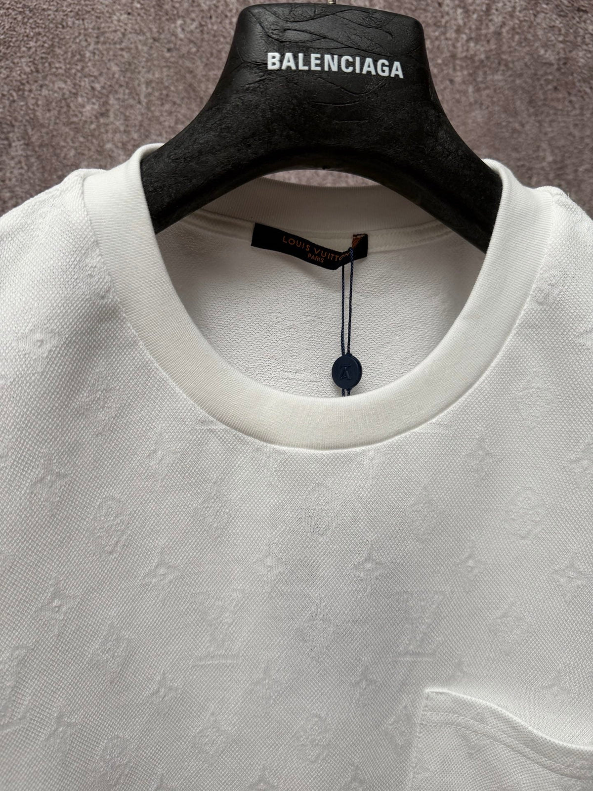 New Jacquard Full Print Patch Bag Short Sleeve T-shirt