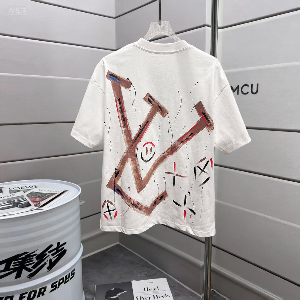Loose hand drawn T-shirt -5