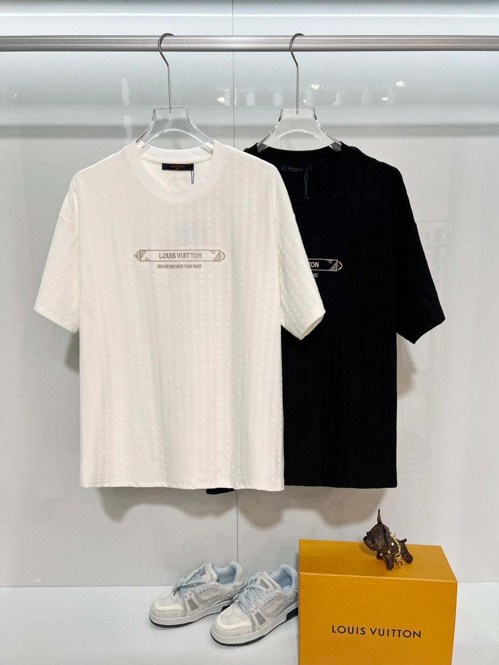 High density gold embroidered T-shirt