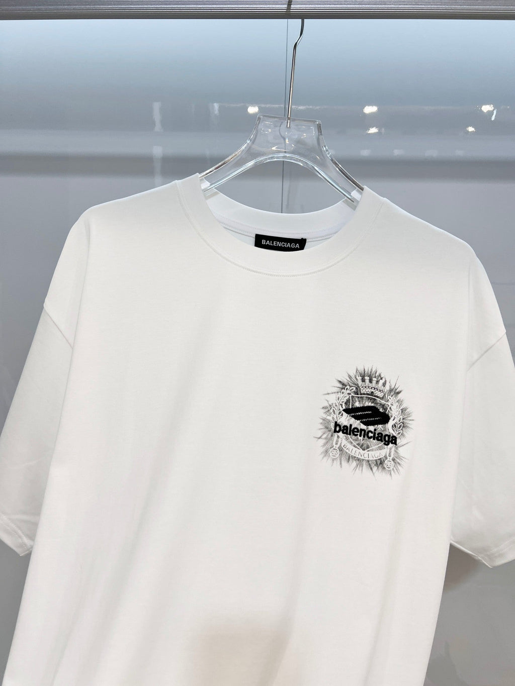 Wheat ear embroidered letter logo t-shirt