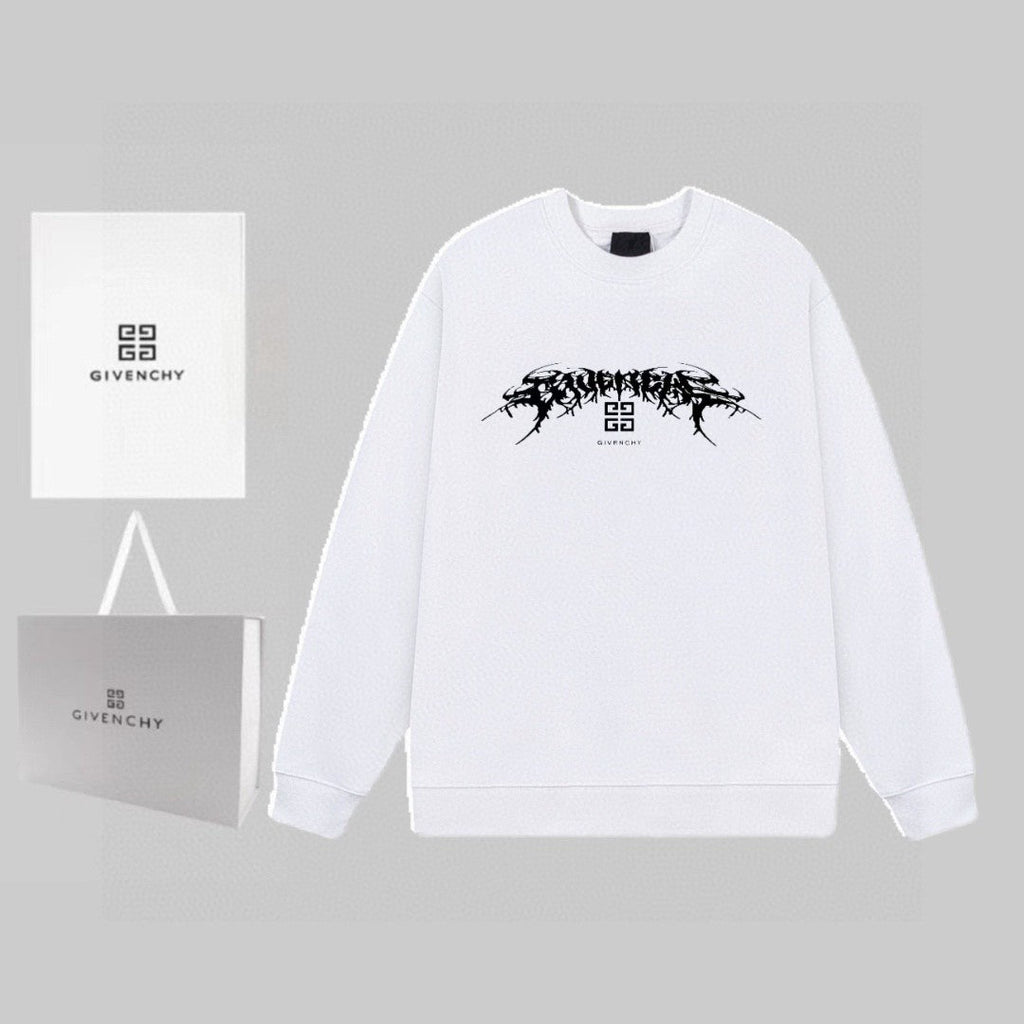 Spring and Autumn New Graffiti Pattern Round Neck Hoodie Casual Sweatshirt