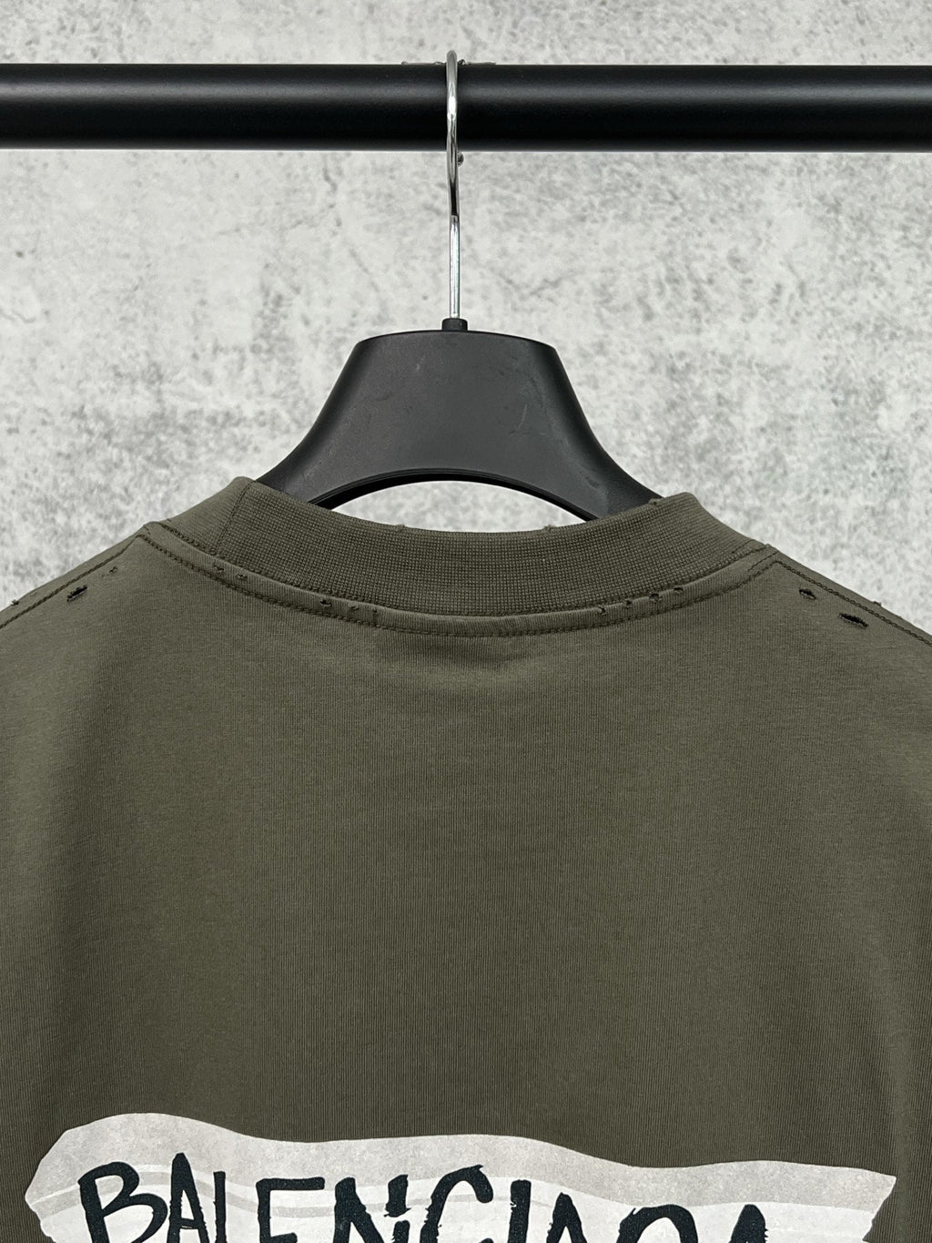 Washed and worn short sleeved T-shirt