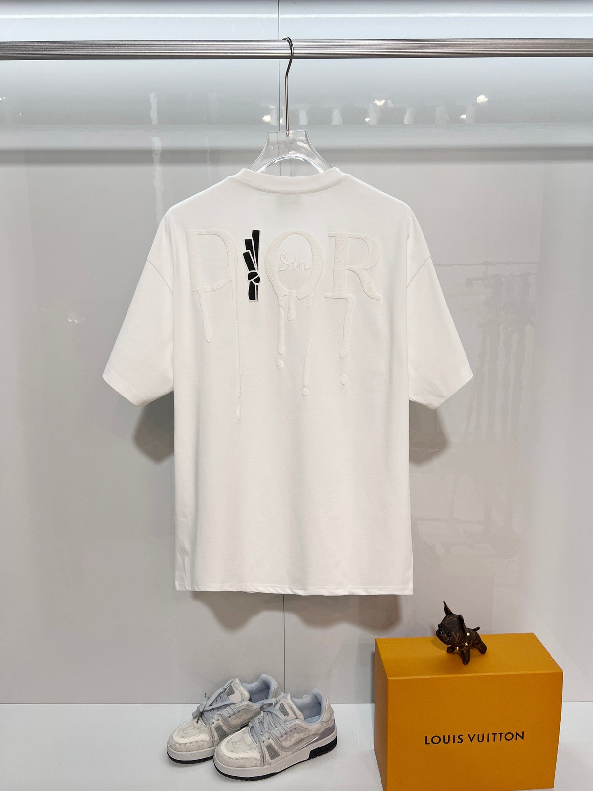 New snow velvet embroidered logo short sleeved shirt
