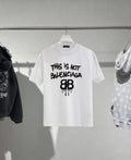 Chest sticker printed logo round neck short sleeved T-shirt 8
