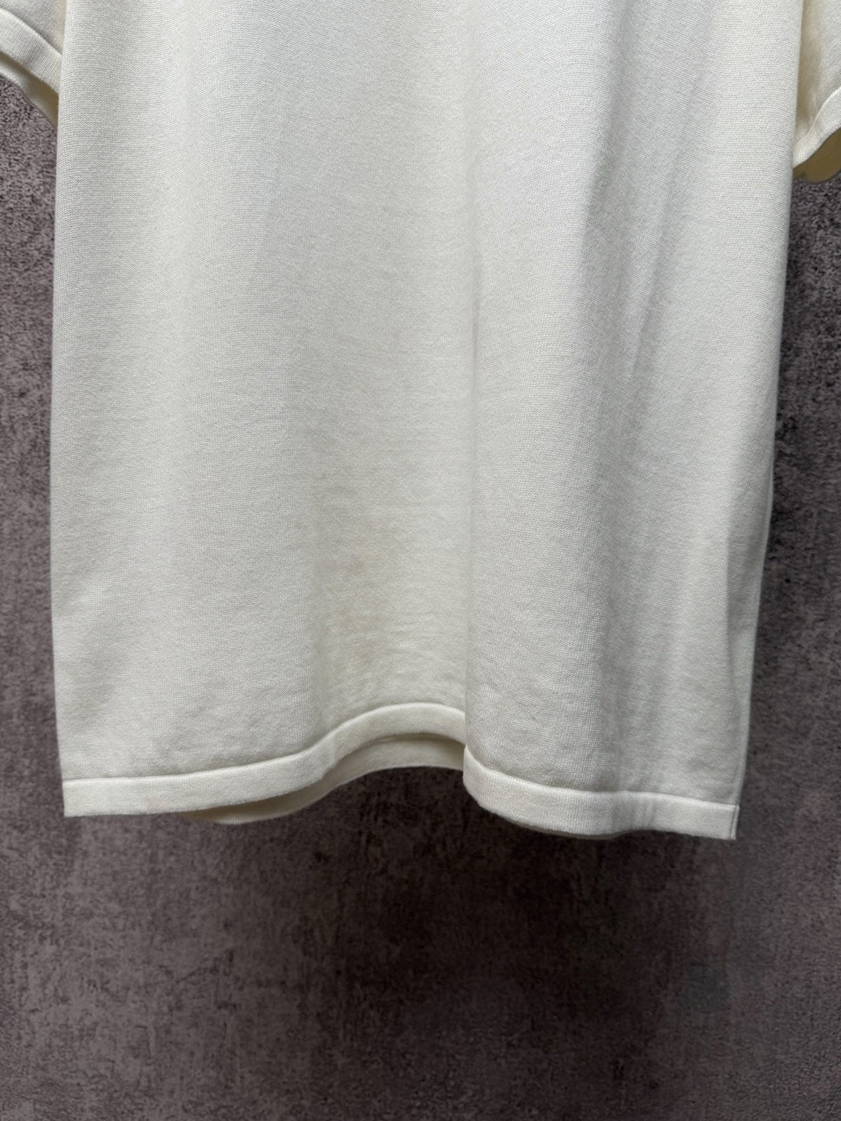 Pin Embroidered Knitted Short Sleeve T-shirt