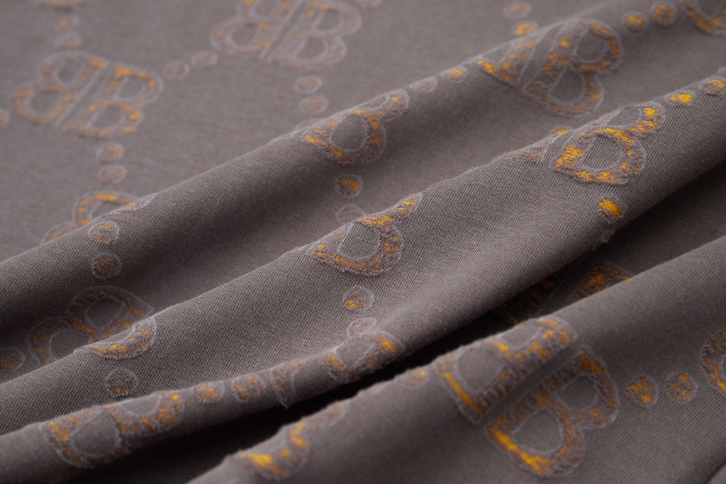 Classic logo burned jacquard short sleeved shirt