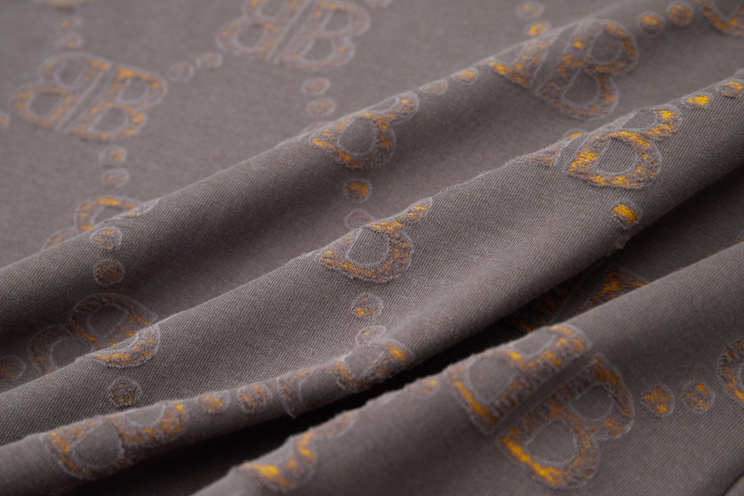 Classic logo burned jacquard short sleeved shirt