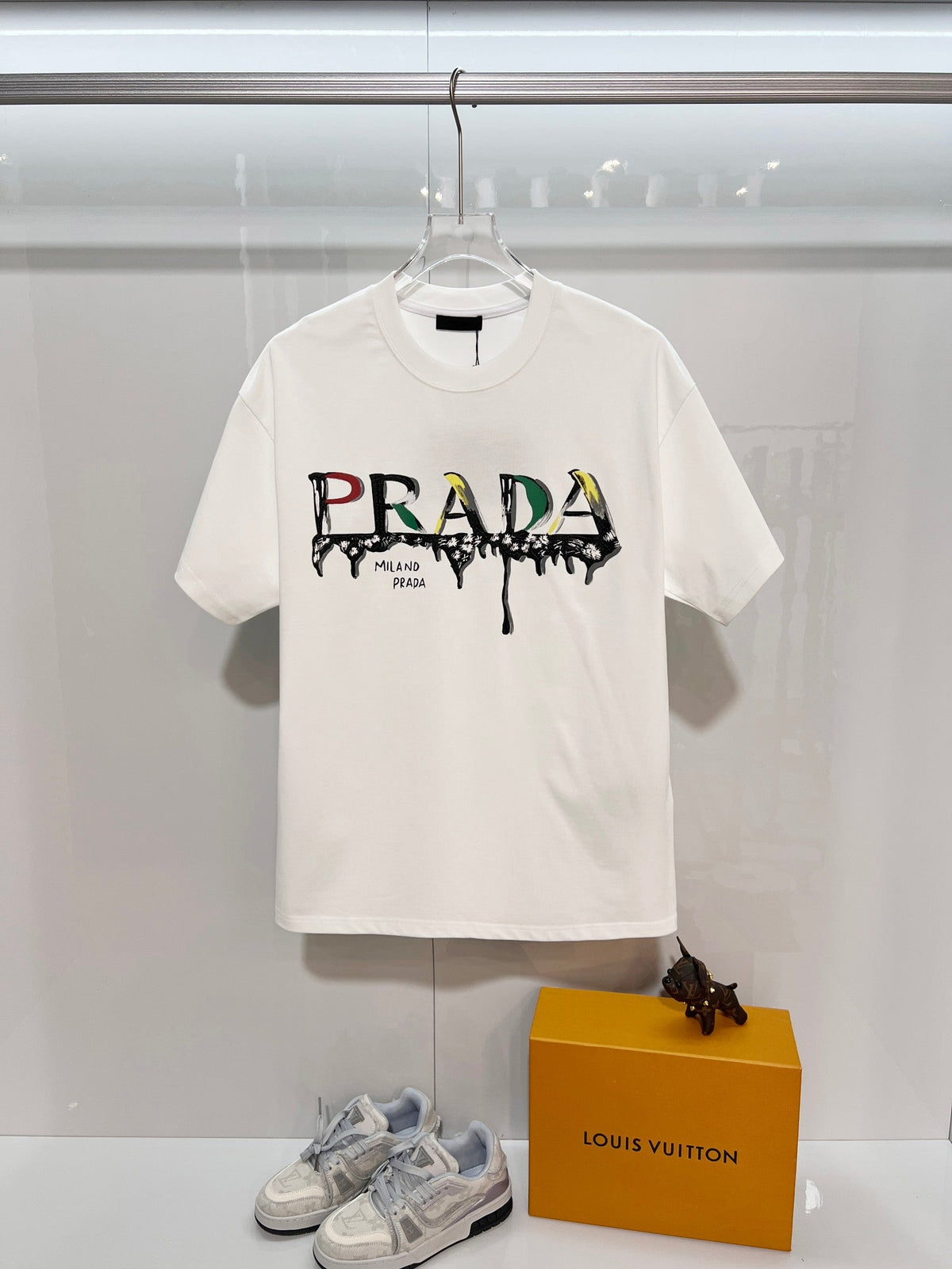 New painted graffiti letter short shirt