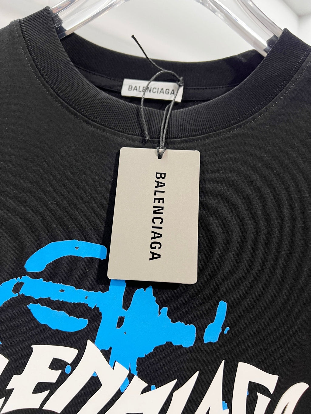 3D raised printed letter round neck T-shirt