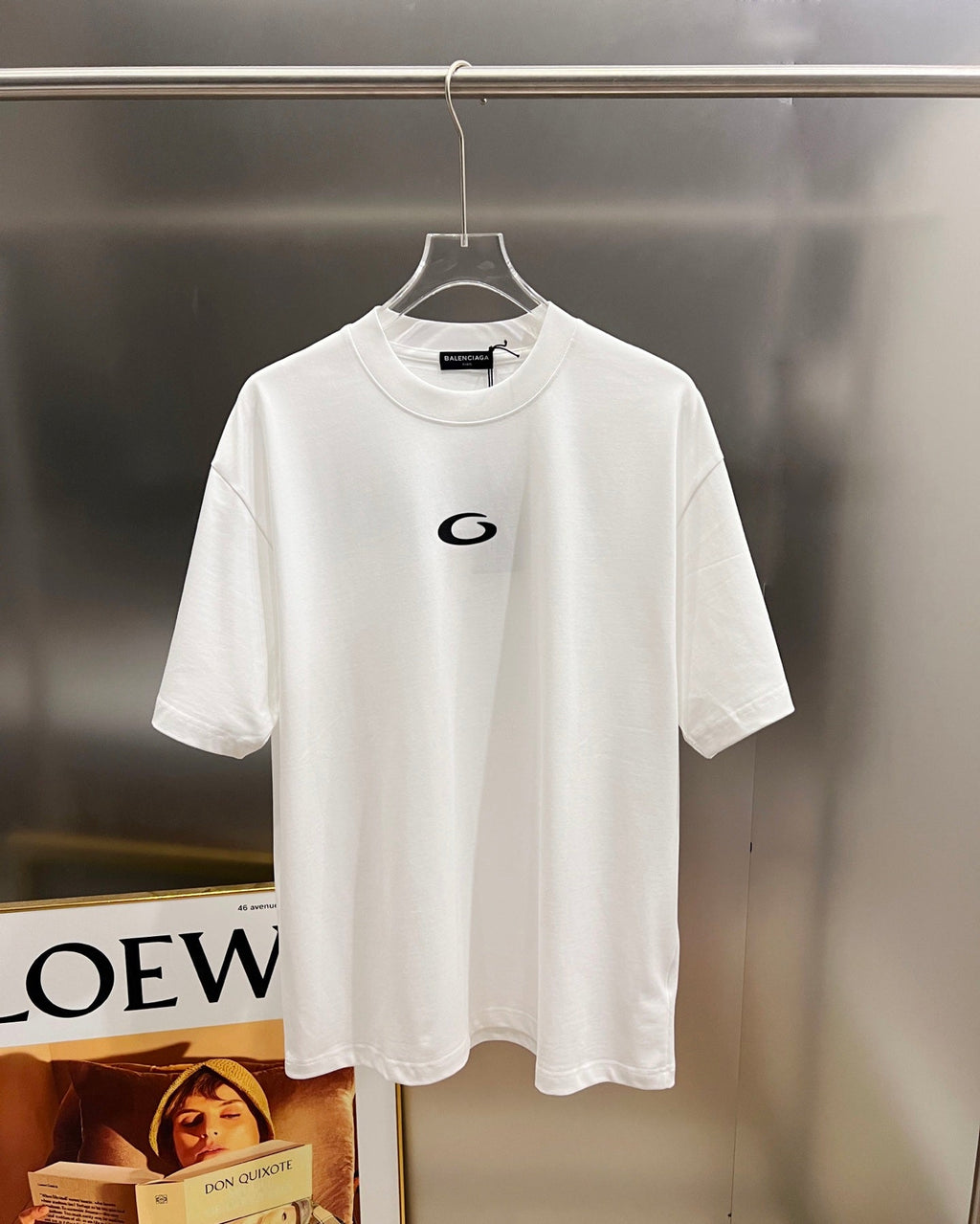 Customized double yarn plain cotton short sleeved T-shirt