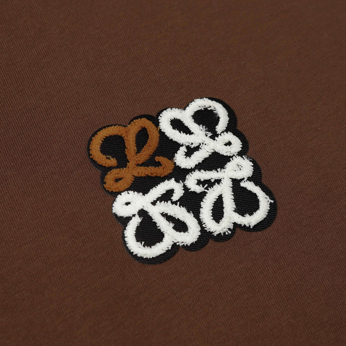 Brown Black Embroidered Polo