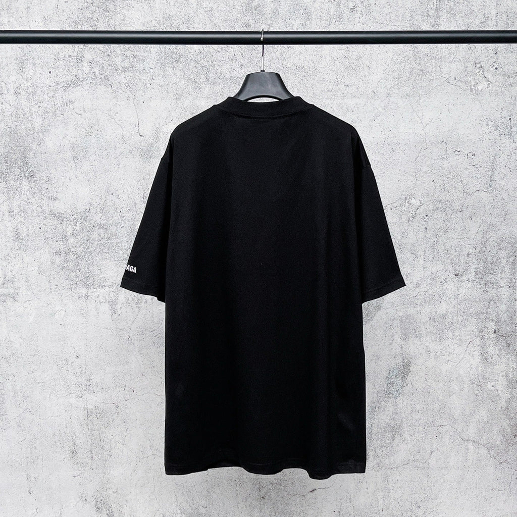 Embroidered letter short sleeved T-shirt