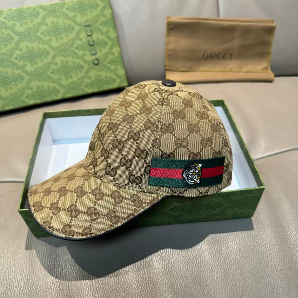 Tiger head woven baseball cap