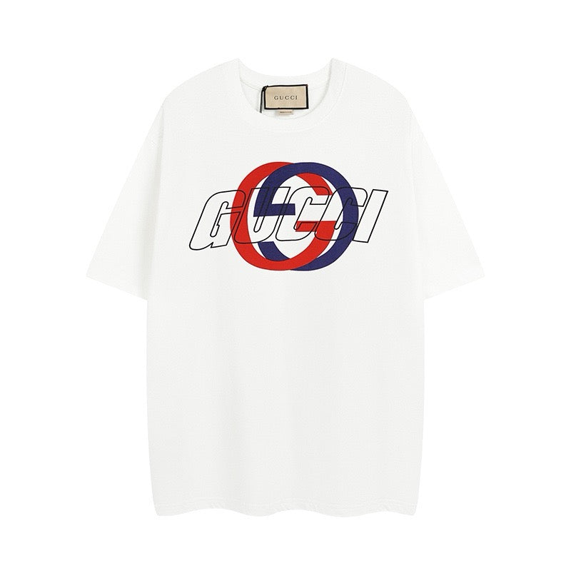 Spring and summer new style horseneck button print round neck short sleeved T-shirt