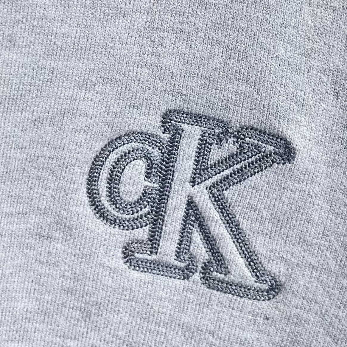 Chest hollow letter embroidered sweater knitted cardigan