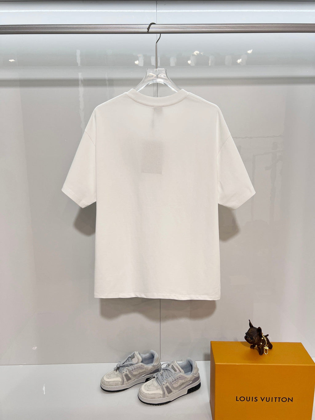 Classic plaid embroidered letter short sleeved t-shirt