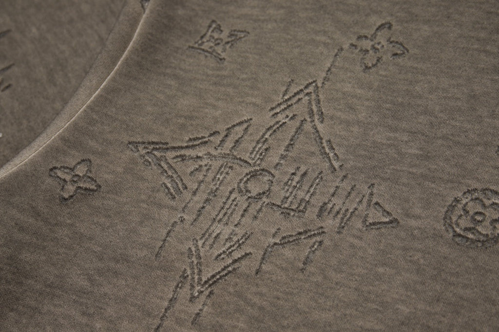 Burnt jacquard short sleeved shirt
